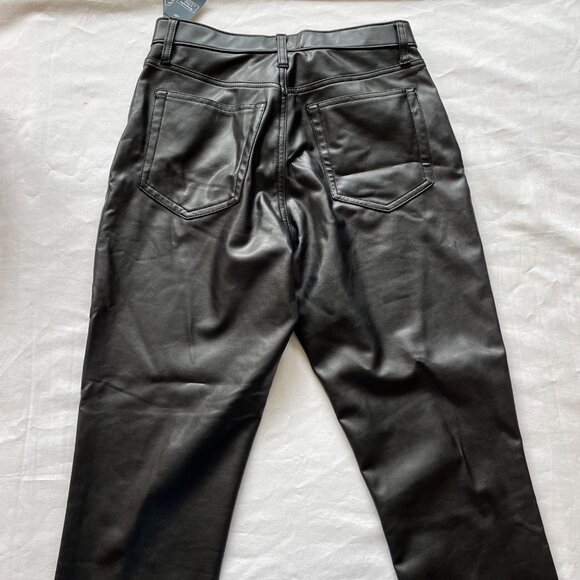 NEW Women’s / Teen’s Abercrombie & Fitch Black Faux Leather Pants size 29 Long - Picture 8 of 11